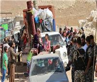 حركة كبيرة للنازحين السوريين عبر معبر المصنع الحدودي