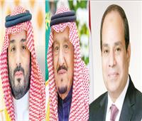 الرئيس السيسى ُيهنئ الملك سلمان وولى العهد