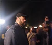 محمد ممدوح يصل عزاء الفنان نبيل الحلفاوي في مسجد الشرطة 