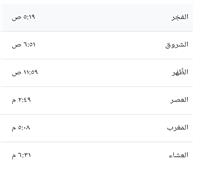 مواقيت الصلاة اليوم الجمعة 3 يناير
