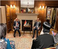 وزير الخارجية يلتقي ممثلي الجالية المصرية في بلجيكا ولوكسمبورج