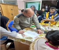 «الرسم على الزجاج» ورشة فنية بدمياط الجديدة 