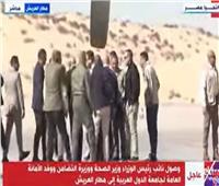 وصول وزيرا الصحة والتضامن الاجتماعي ووفد أمانة جامعة الدول لمطار العريش