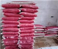 ضبط 3 أطنان نخالة خشنة وأرز أبيض مجهولة المصدر بالشرقية