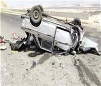 بسبب السرعة الزائدة| إصابة 9 أشخاص اثر انقلاب سيارة ربع نقل بصحراوي المنيا