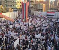 آلاف المصلين في الدقهلية يعلنون دعمهم للرئيس ويرفضون تهجير الفلسطينيين
