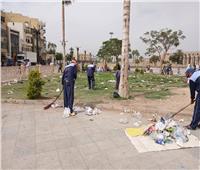 إعادة الجمال لمدينة الأقصر بعد نهاية الاحتفال بعيد الفطر المبارك| صور 