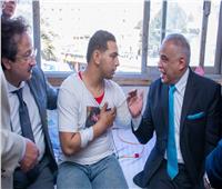 رئيس جامعة طنطا يطمئن على حالة مصاب السيرك 