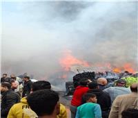 صور| السيطرة على حريق مصنع للغزل بالمحلة