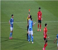 طرد لاعب بيراميدز أمام الأهلي| شاهد