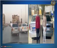 الداخلية تضبط المتهمين بأداء حركات استعراضية أعلى الدائري