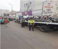 ضبط ١٦ موتوسيكل بدون ترخيص بحملة مكبرة لمرور كفر الزيات بالغربية 