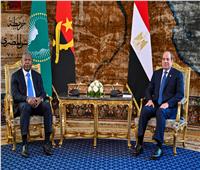 السيسي يستقبل رئيس الاتحاد الأفريقي في قصر الاتحادية