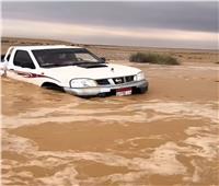 توقف السيول على بعد 45 كيلو من العريش