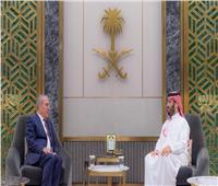 ولي العهد السعودي يبحث مع نائب الرئيس الفلسطيني تطورات الأوضاع بالأراضي المحتلة
