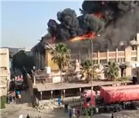 فصل الكهرباء عن موقع حريق مصنع للبلاستيك بأكتوبر 