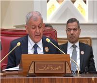 القمة العربية الـ 34.. رئيس العراق: نرفض أي تدخل خارجي يمس سيادة الدول الشقيقة