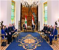 الرئيس السيسي يؤكد لنظيره اللبناني حرص مصر على دعم جهود لبنان في إعادة الإعمار