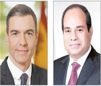 السيسى وسانشيز يؤكدان رفضهما استمرار العدوان على القطاع