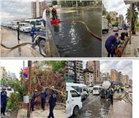 جهود أمنية مكثفة لمواجهة تداعيات سوء الأحوال الجوية بالإسكندرية| فيديو
