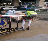 انفجار ماسورة مياة في شارع سنترال رمسيس وتعطيل جزئي في حركة السير