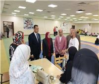 نائب رئيس جامعة بنها تواصل تفقد اختبارات القدرات