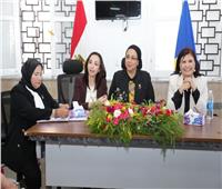 أمل عمار وجاكلين عازر تتفقدان مجمع خدمات المواطنين بزاوية صقر في البحيرة