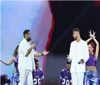 تامر حسني والشامي يشعلان حفل مهرجان العلمين | صور