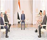 السيسى يناقش التطورات الإقليمية مع وزير الدفاع الإيطالى ورئيس الأركان الباكستانى