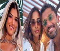 مي عمر تهنئ كريم محمود عبد العزيز بعد رده على شائعة انفصاله| صورة