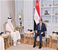 الرئيس السيسي يستقبل رئيس وزراء دولة قطر