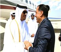 رئيس الوزراء يستقبل نظيره القطري بمطار العلمين الدولي