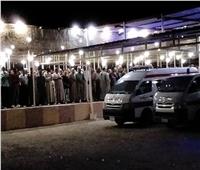 تشييع جنازة ضحية انفجار مجمع أبو سلطان بمقابر الروض الجديد في السويس