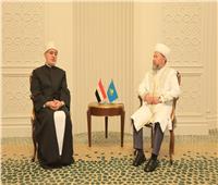 المفتي يلتقي مفتي كازاخستان لبحث التعاون في مجالات الفتوى والتأهيل العلمي