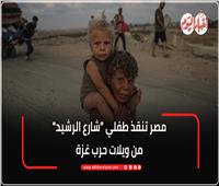 مصر تنقذ طفلي "شارع الرشيد" من ويلات حرب غزة.. فيديوجراف