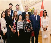 صفية العمري وبشرى ورشا بن معاوية في ضيافة السفير التركي بالقاهرة