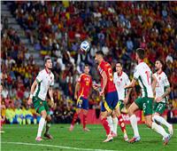 الشوط الأول| منتخب إسبانيا يتقدم على بلغاريا في تصفيات كأس العالم