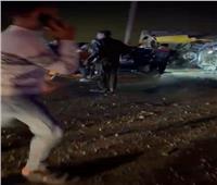 حادث تصادم مروع بين 3 تريلات و 5 سيارات ملاكي وأتوبيسين بطريق السويس
