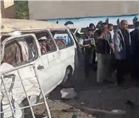 إصابة 8 أشخاص إثر إنقلاب ميكروباص بالبحيرة 