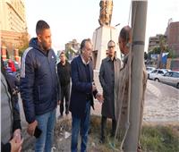 محافظ أسيوط يتفقد أعمال رصف وتوسعة وإعادة تخطيط ميدان الحرب والسلام