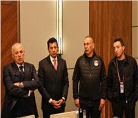 وزير الرياضة وأبو ريدة يجتمعان بمنتخب مصر