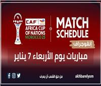 موعد مباريات اليوم الأربعاء 7 يناير 2026.. إنفوجراف