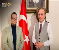 مازن الغرباوي يلتقي السفير التركي بالقاهرة لبحث آفاق التعاون المسرحي بين مصر وتركيا