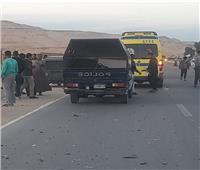 إصابة 4 أشخاص في حادث تصادم 3 سيارات بطريق الإسماعيلية السويس 