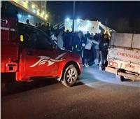 مصرع سيدة ونجاه ابنتها صدمتهما سيارة بالطريق الزراعي بكفرالزيات 