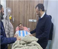 ممدوح عيد يزور محمد حمدي بعد إصابته الخطيرة في مباراة بيراميدز وبتروجت 