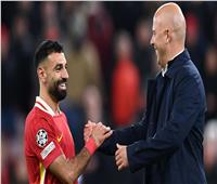 سلوت: محمد صلاح يمتلك قدرات هائلة.. وإصابته سبب التبديل