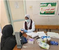الكشف على 855 مواطنًا خلال قافلة طبية مجانية بقرية جزيرة نكلا بمركز شبراخيت