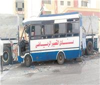 إصابات خفيفة نجاة 31 تلميذًا فى تصادم أتوبيس ونقل بطريق القصير – سفاجا