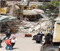 إنهيار منزل بمنطقة كليوباترا شرق الإسكندرية 